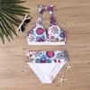 Plus Size Women Fashion Sexy Round Neck One Piece Bikini Set Slim The Sky Is Full of Stars Print Swimsuits