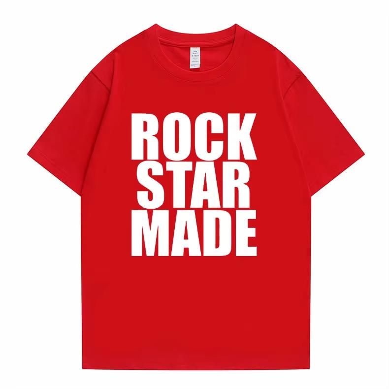 Графическая футболка 'Rock Star Made Playboi Carti' Мерч Рэпа 2026 Мерч Музыкального Концерта Футболка с Принтом Opium Унисекс Хип-Хоп Оверсайз Футболки