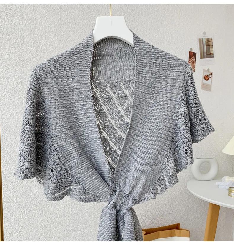 New Spring and Summer Cervical Protection Air-conditioned Room with Shoulder Scarf and Celebrity Style Small Shawl Age-reducing