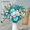 Immortal Rose & Eucalyptus Bouquet: Dried Hydrangea, Baby's Breath, Crystal Grass for Home Decoration & Living Room Arrangement