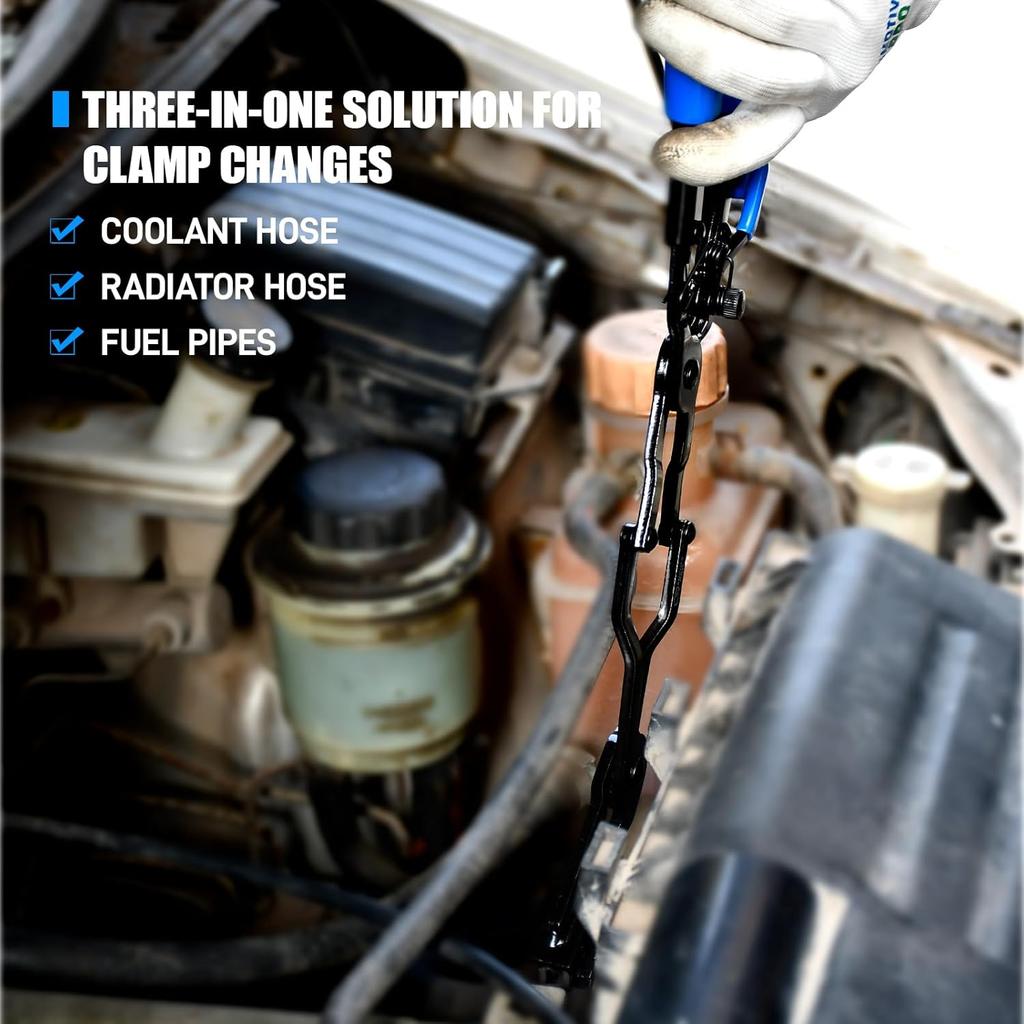 Long Reach Hose Clamp Pliers with Locking Mechanism, Extra Long Reach Hose Clamp Pliers for Hard-to-Reach Hoses