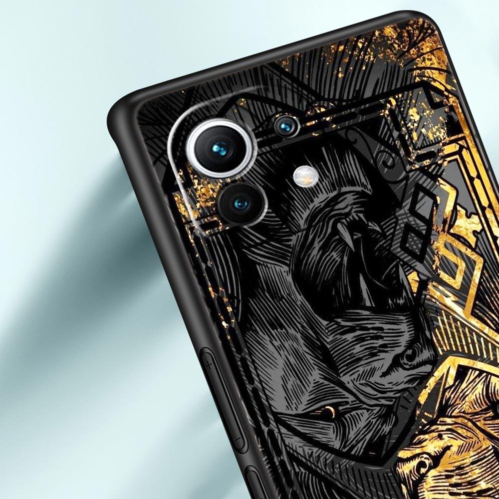 Cross Pattern Bicolor Lion Phone Case Cover for Xiaomi Mi 17 15 14 13 12 11 Ultra 15T 14T 13T 12T 11T Pro Lite 5G Soft TPU Shell