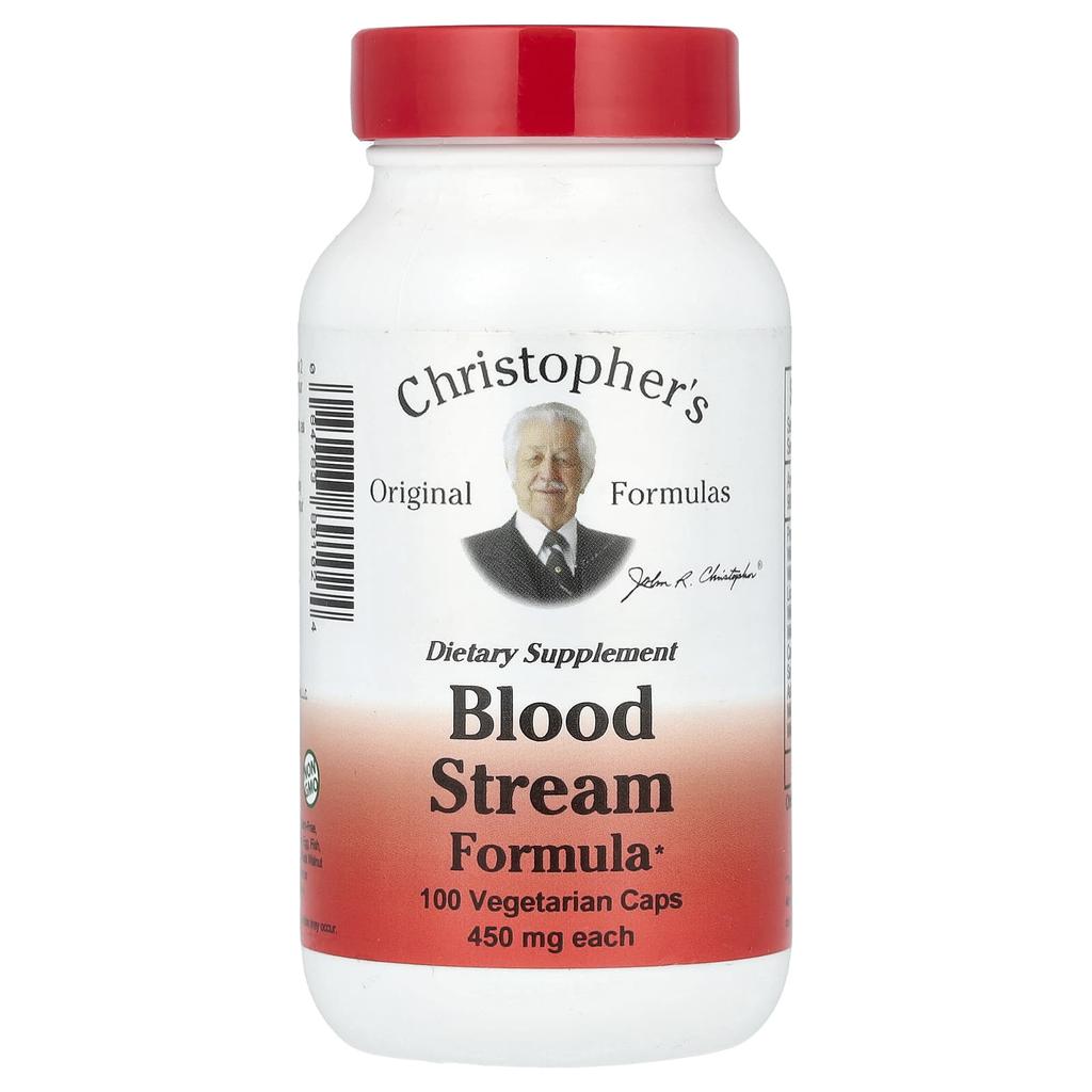 Christopher's Original Formulas Blood Flow Formula, 450mg, 100 Veggie Capsules (225mg Per Tablet)