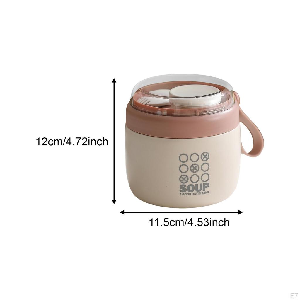 Bento Box with Detachable Food Storage Jar, Thermal Mug for Students And Office Use