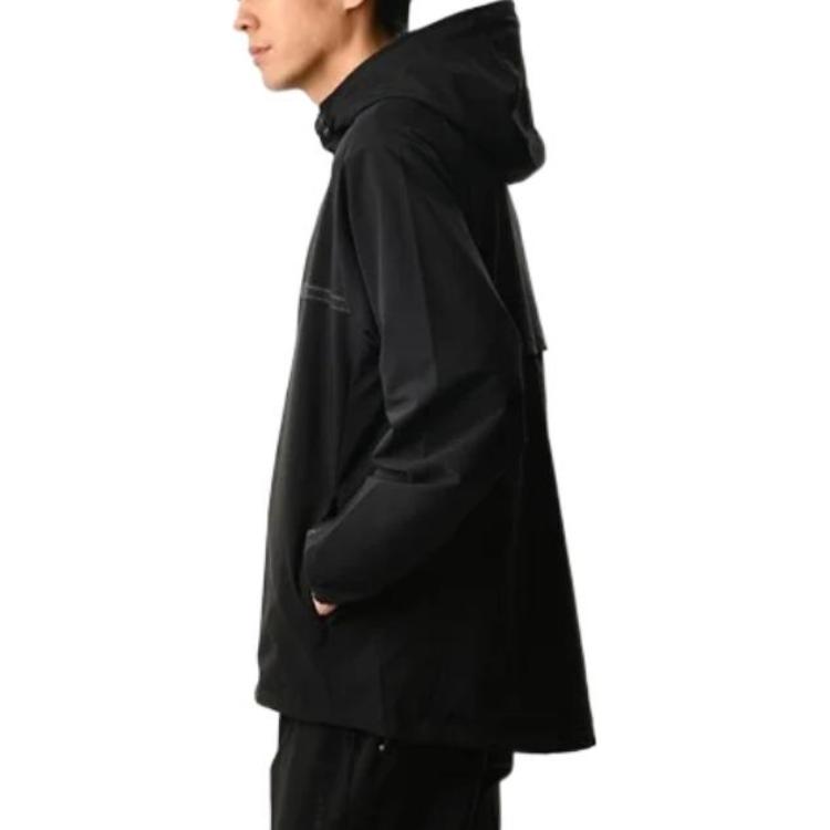 New Balance Куртки Мужские Черные С Капюшоном Умеренного Прямого Кроя JMJL2216-BK