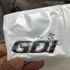 GDI red edge black letter three-dimensional car logo, car trunk tailgate letter label, body modification decoration label
