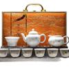 New high-end hand-painted colorful exquisite ceramic Kung Fu tea set gift box business gifts can be made