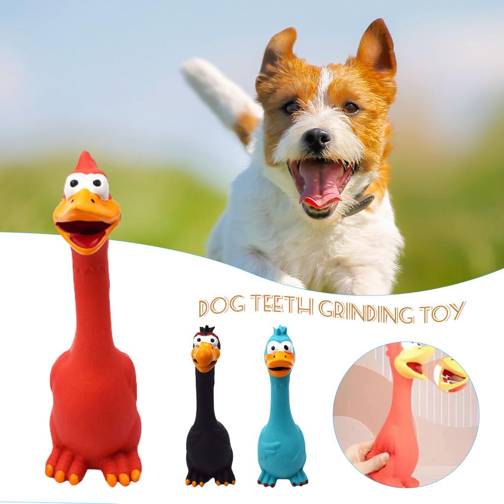 Screaming Chicken Dog Chew Toy Durable Latex Decompression Tool Gadgets Suitable for Friends Family Pets