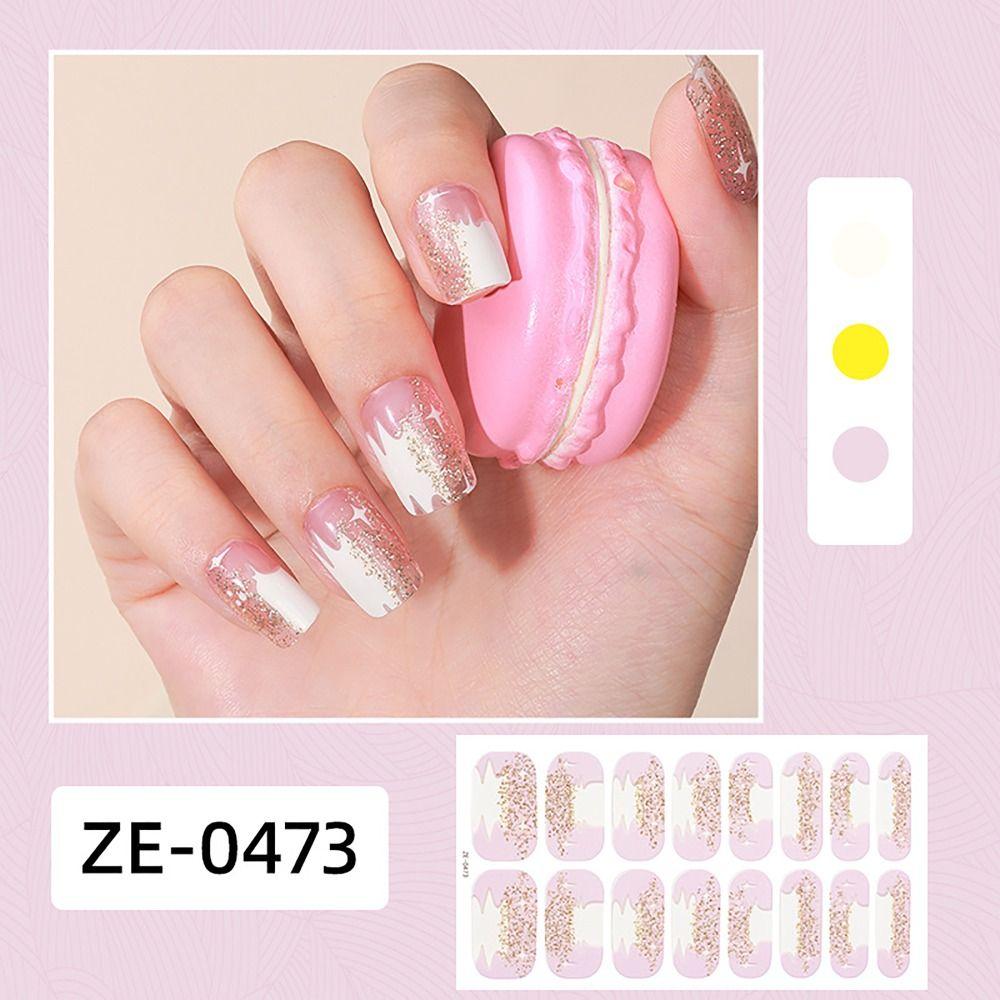4 комплекта гель-лака для французского дизайна ногтей, полоски 16 полосок, гелевые обертывания для ногтей, изготовление ногтей своими руками