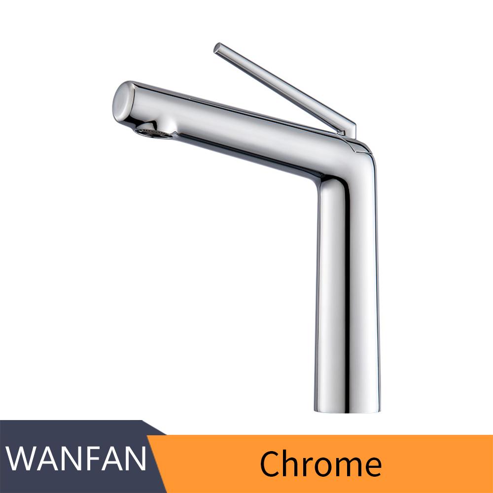 Chrome Basin Faucet Brass Bathroom Faucet Mixer Tap Black Wash Basin Faucet Single Handle Hot and Cold Lavotory Faucet 855921