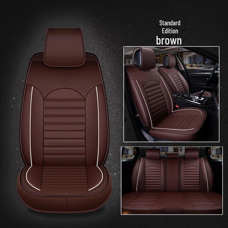 Универсальные кожаные подушки для сидений автомобиля на пять мест для всех сезонов - F-31