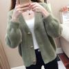 Faux Mink Fleece White Cardigan Sweaters for Women Fuzzy Loose Short  Knit Sweater Jacket Women's Outwear Cardigan Coat