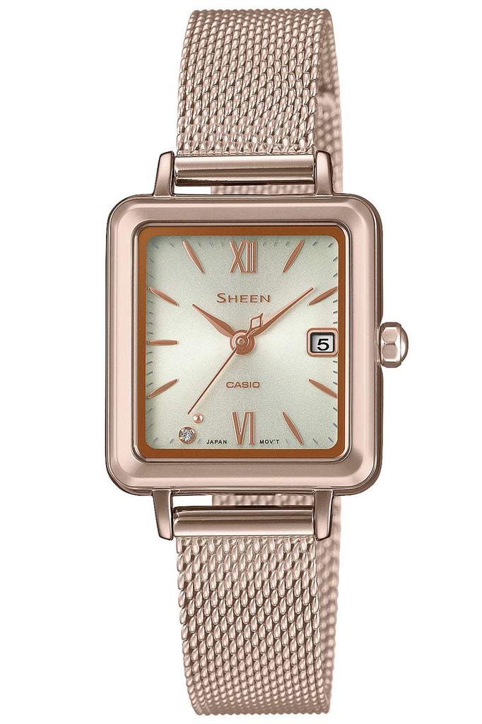 Женские золотые часы Casio Sheen на солнечной батарее SHS-D400CGM-4AJF