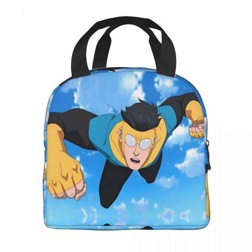 Invincible Hero Anime Cartoon Logo Product Insulated Lunch Bags For School Food Storage Bag Portable Thermal Cooler Lunch Boxes