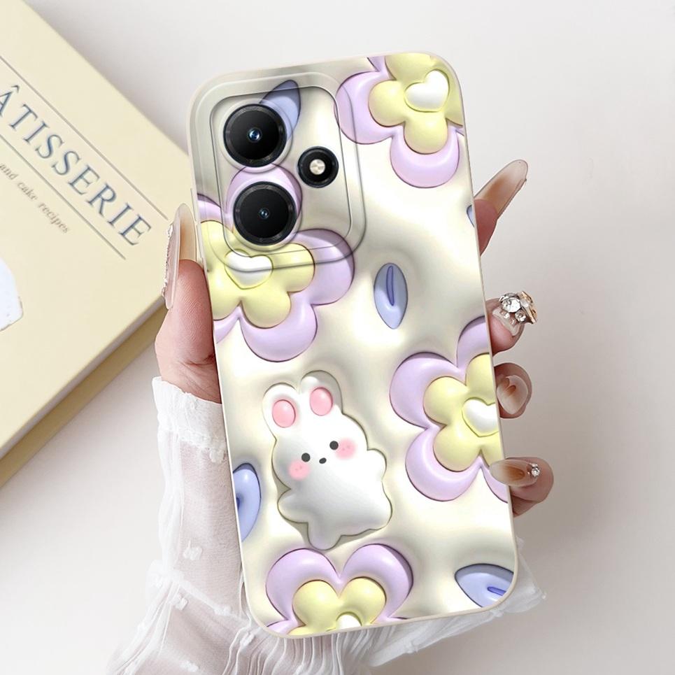 Чехол Panda Rabbit для Infinix Hot 30i 30Play NFC Чехол для телефона Hot 40 40Pro 40i Мягкий силикон Мультяшная задняя крышка Защита камеры