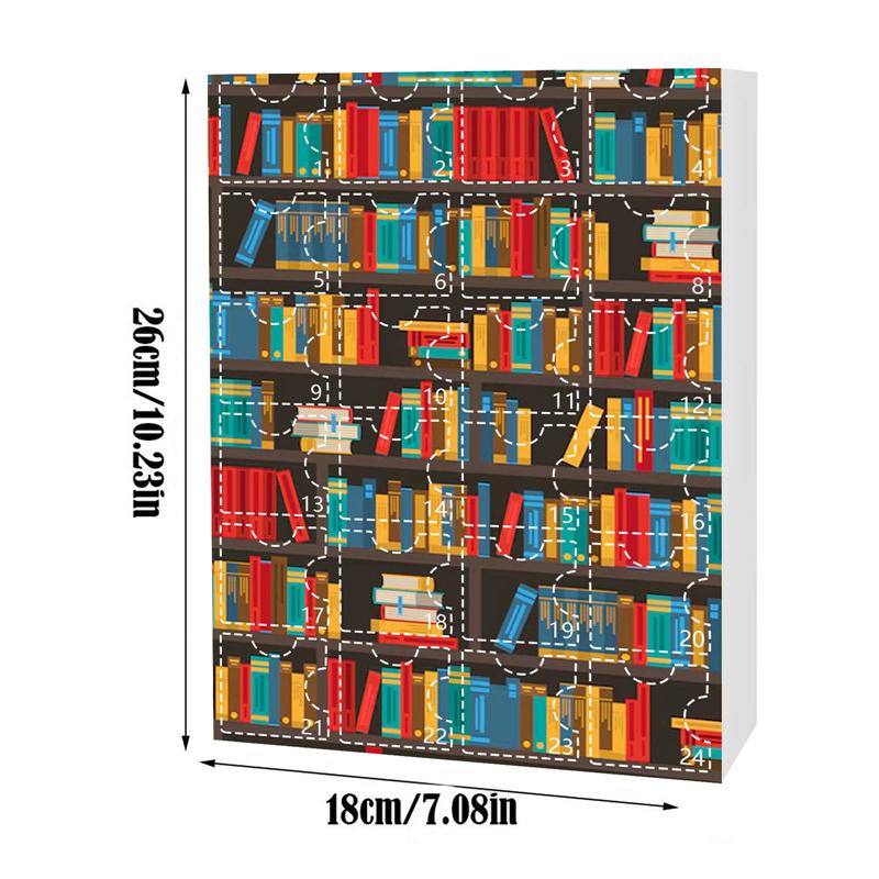 Рождественский адвент-календарь 2025 года, креативная акриловая подвеска-книга, календарь обратного отсчета, слепая коробка для любителей книг, подарок на Новый год