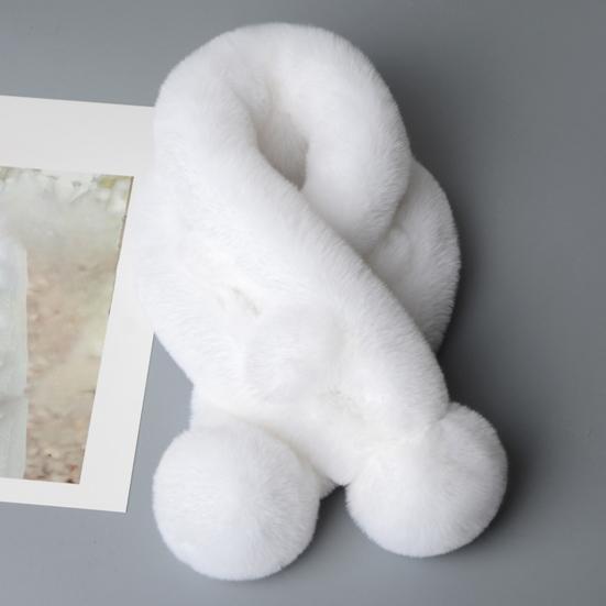 Утолщенный широкий плюшевый шарик благородный терможенский осенний шарф зимний сплошной искусственный мех