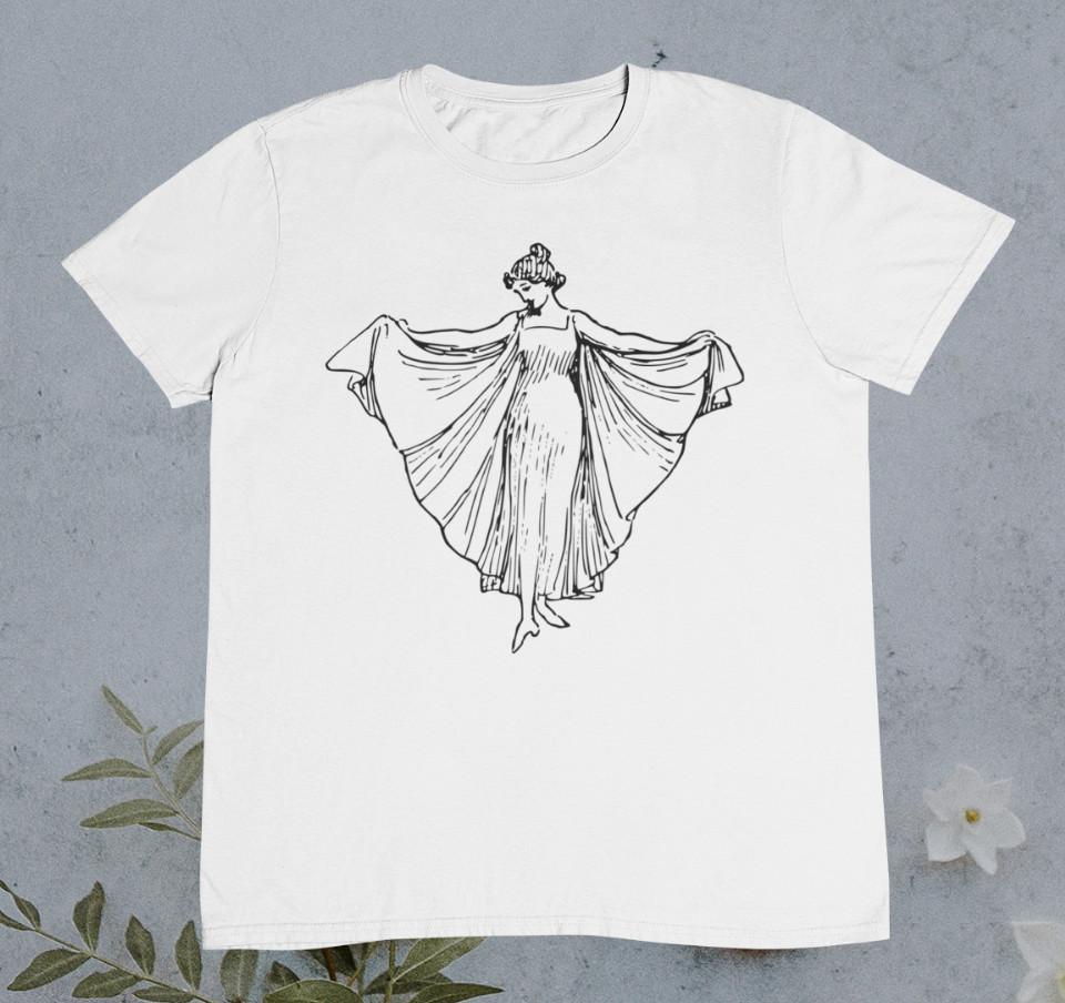 Vintage Elegant Woman T Shirt %100 Premium Cotton