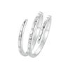 Bamoer 925 Sterling Silver Triple Wrapped Adjustable Ring Delicate CZ Finger Ring for Women Girl Fashion Jewelry Gift
