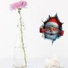 Santa Cracked Wall Decal Christmas Self-Adhesive Static Clings PVC Stickers for Car Window Room