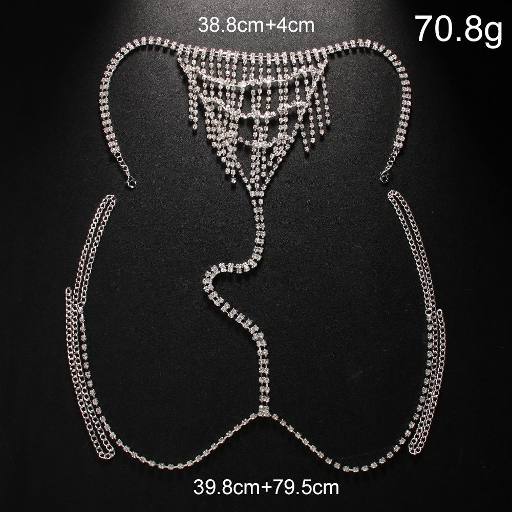 Многослойная цепочка на талию с бахромой и стразами, трусики, пляжная сексуальная цепочка на тело, женская цепочка на тело