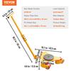 Machinery Skate Dolly, 6614 LBS/3T Industrial Machinery Mover with Handle, Carbon Steel Machinery Moving Skate with 3 360° Swivel PU Wheels, 360°