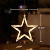 LED Light Snowflake Santa Window Ornaments Decoration for Home Xmas Navidad New Year Christmas Decor Fairy Lamp String Lights