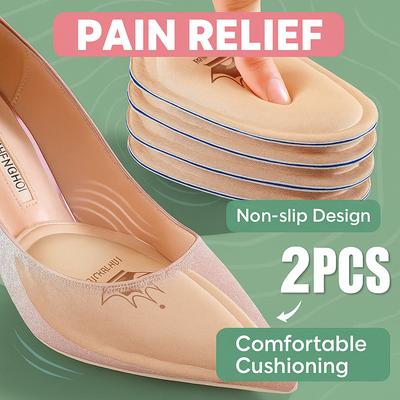 1 пара подушечек для передней части стопы для женщин, нескользящие обезболивающие вставки на высоком каблуке, полустельки, передняя подушка для ног, подушечки для ухода за ногами, стелька для обуви