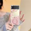 Для Samsung Galaxy Z Flip 3 4 Z Flip3 Flip4 чехол с цветком вишни и буквенным алфавитом прозрачный твердый чехол для Samsung Zflip3 Capa
