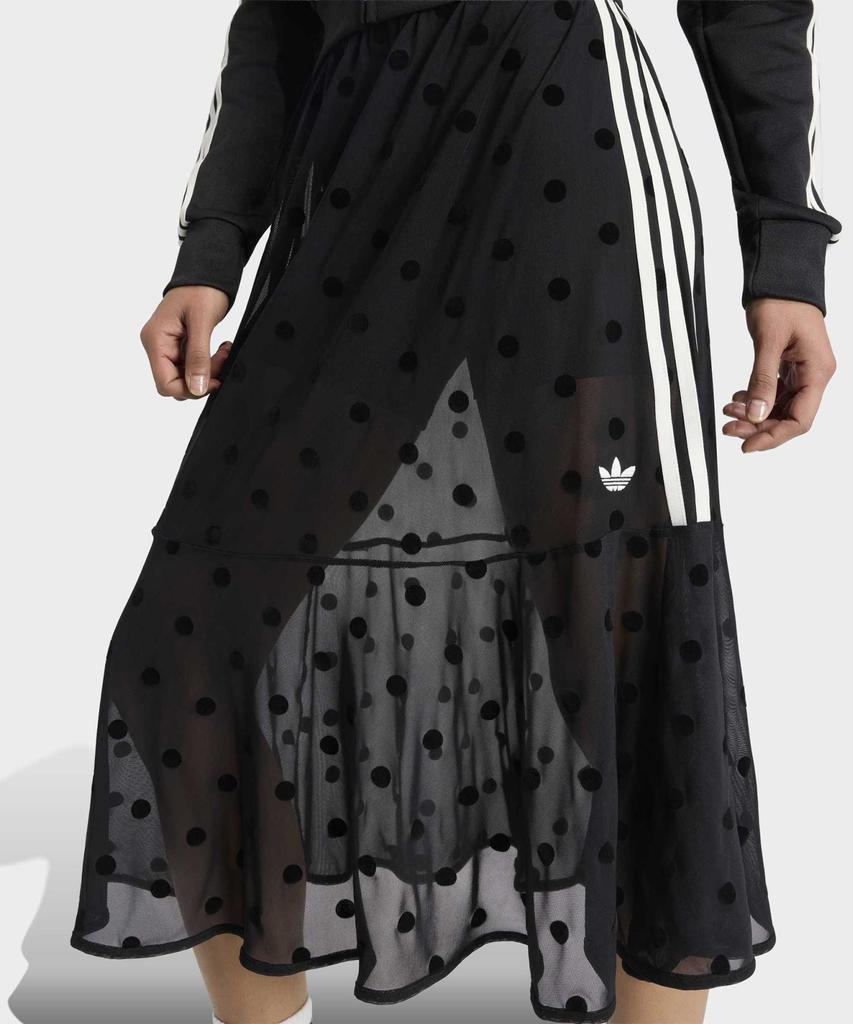 Юбка Adidas с прозрачными горошками - Черная / Kv1177
