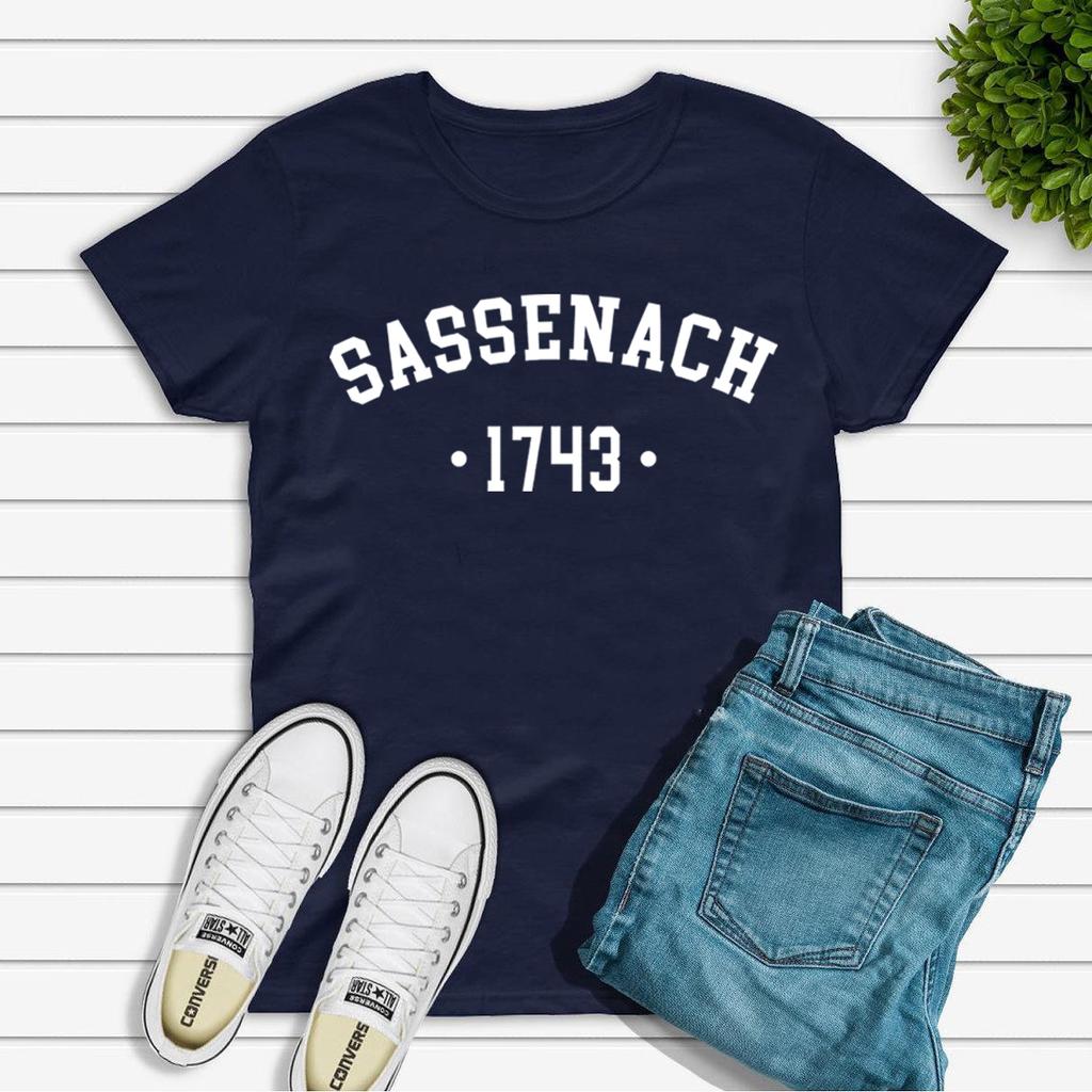 Sassenach 1743 Unisex T Shirt Outlander Book Series TShirt Claire Jamie Fraser Shirt Outlander Tv Show Inspired Tee Vintage Top