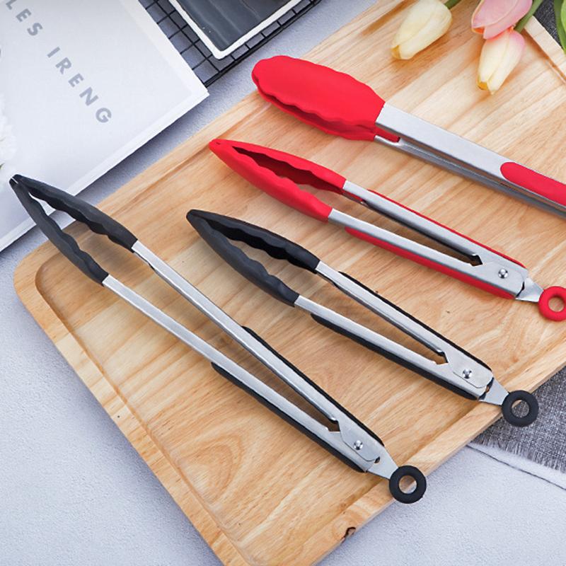 1 шт 7/9/12 дюймов силиконовый кухонный гриль из нержавеющей стали силиконовый кухонный гриль стейк барбекю хлеб еда зажим