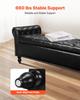 Button-Tufted Storage Ottoman Bench, Rolled Arm PU Leather Bench with Solid Wood Legs, Modern Shoe Benches Seat for Entryway, Upholstered End of Bed