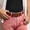Retro Trend Personalized Double Copper Buckle Belt Men's Genuine Leather Handmade First Layer Cowhide Men's Jeans Belt