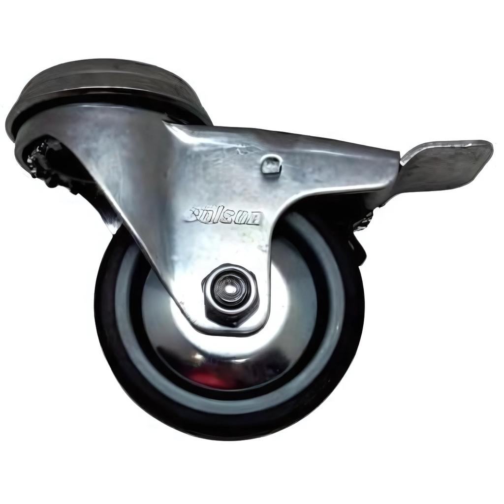 Swivel wheel, wheel set, brake, 125mm, 120kg, BDPE 1255, thermoplastic
