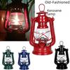 Retro Old-Fashioned Kerosene Lantern: Portable Iron Tent Lamp for Outdoor Camping and Nostalgic Ambiance Lighting