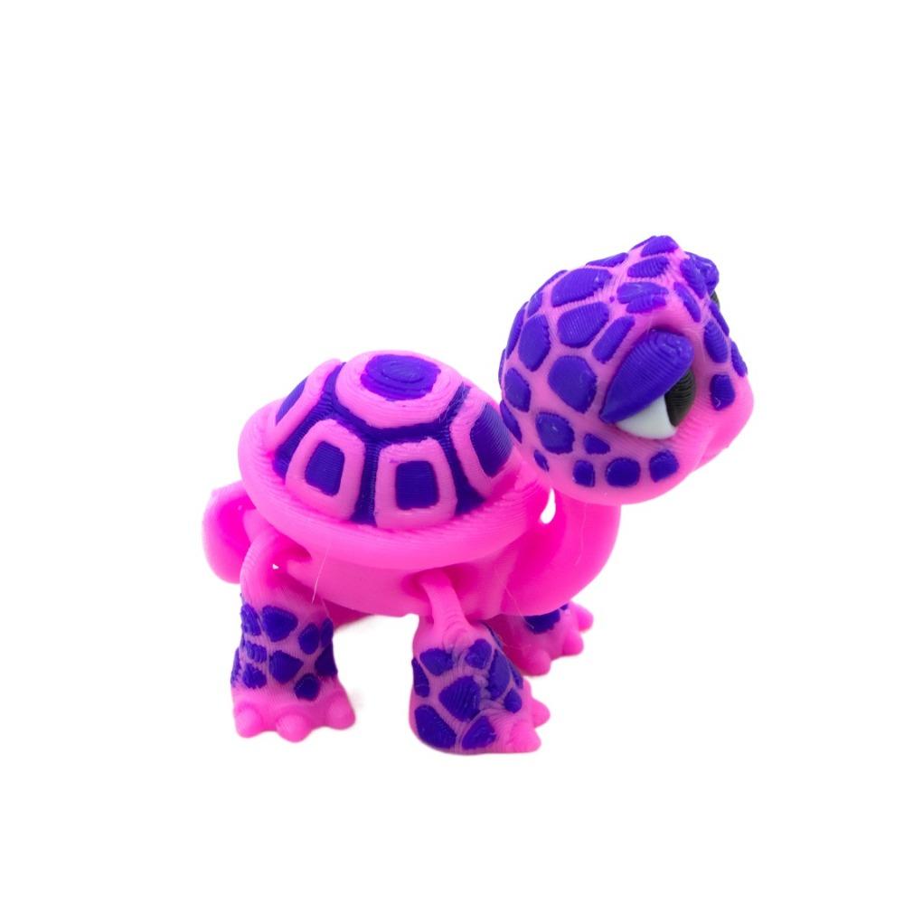 Plastic Simulated Animal Model Cartoon Desktop Decorations 3D Printed Turtle Model Holiday Gifts