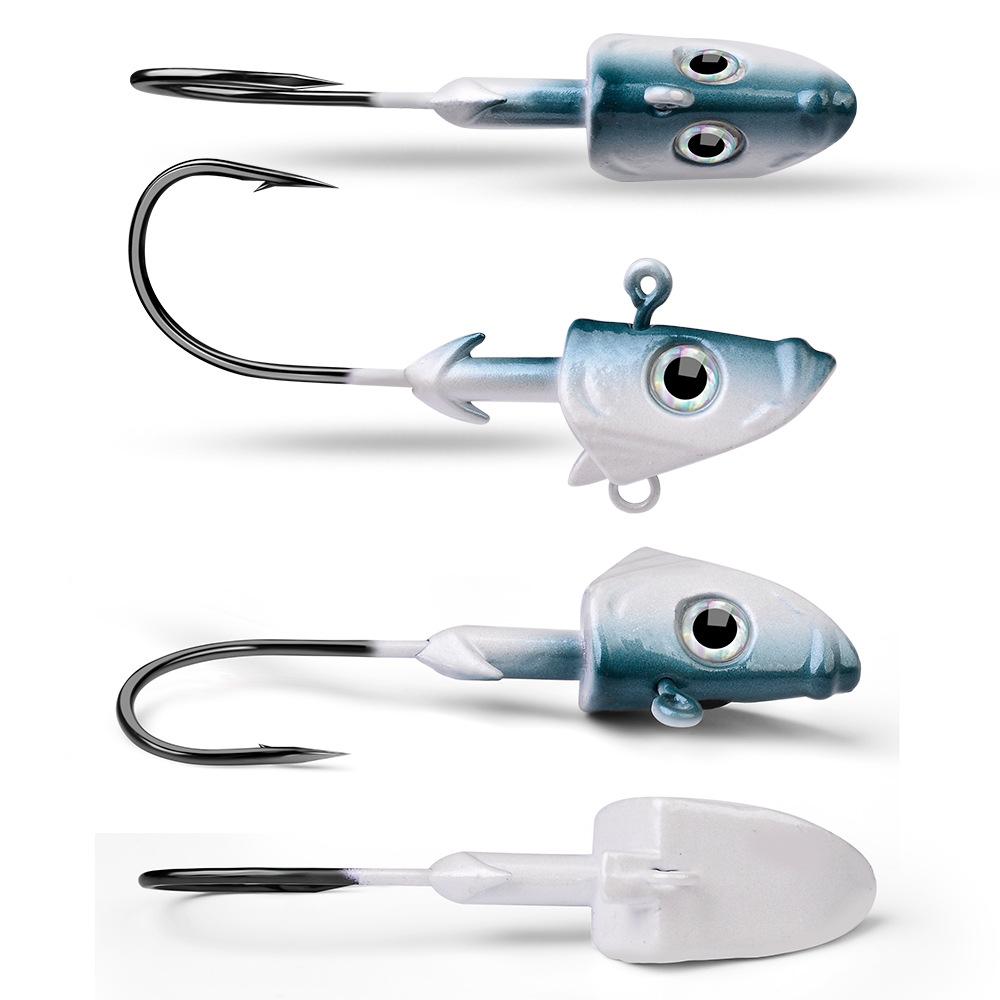 LURE Lead Head Hook Fish Head Hook Weight Soft Bait Hanging Bottom 21.5g 32.5g Glue Accessories