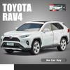 1/24 TOYOTA RAV4 SUV Sport Diecast Alloy Miniature Toy Car Model Remote Control Sound Light Pull Back Collection Gift for Boy