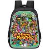 Прочный Нейлоновый Рюкзак My Singing Monsters с Яркими Принтами для Школьников