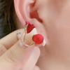 Серьги-тюльпаны с красным цветком, ювелирные изделия с имитацией жемчуга, элегантные, милые, очаровательные серьги