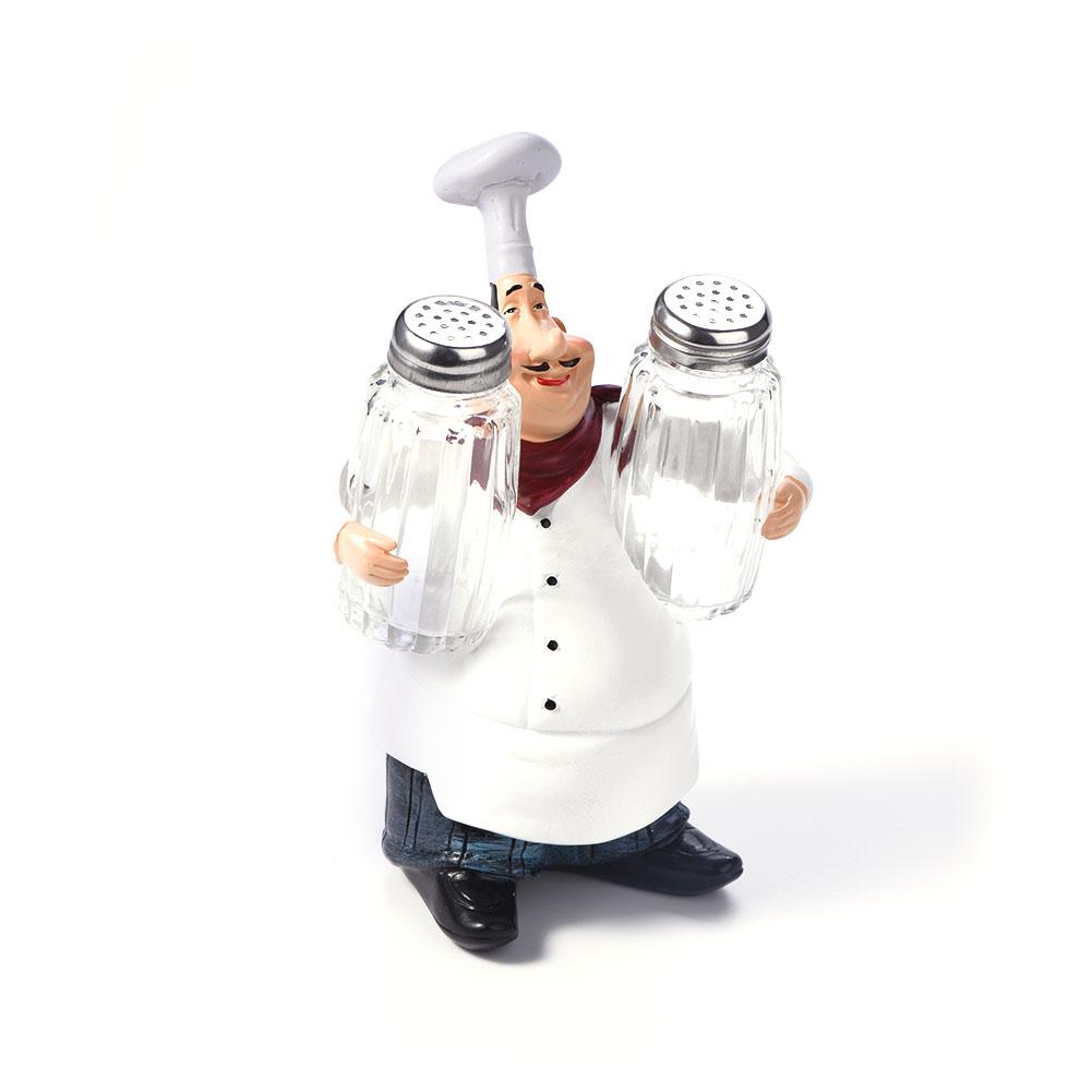 Cute Chef Statue Figurine Ornaments Vintage Home Decor Kitchen Restaurant Resin Crafts #A
