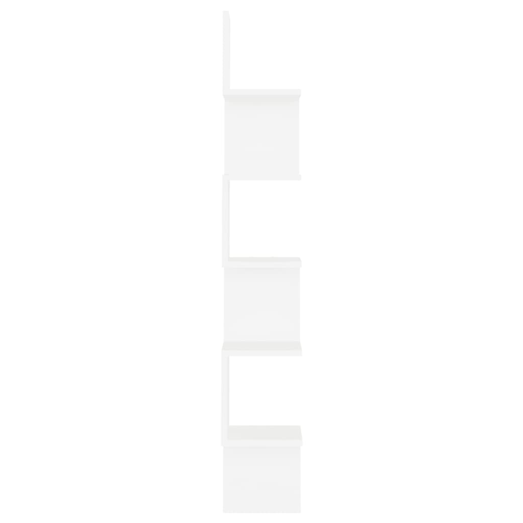 White Wall Mounted Corner Shelf 20x20x127.5 cm Engineered Wood