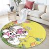 Diddl Cartoon pattern round rug,Carpet Rug for Living Room Bedroom Playroom ,Non-slip Floor Mat,Holiday Gifts and Birthday Gifts.