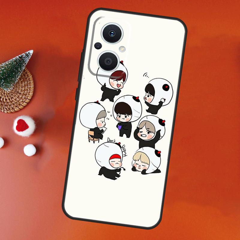 Чехол KPOP Корея для OPPO Reno 10 8 7 4 5 6 Lite 2Z 4Z 5Z OPPO Find X5 X6 Pro X2 X3 Lite Neo Задняя крышка