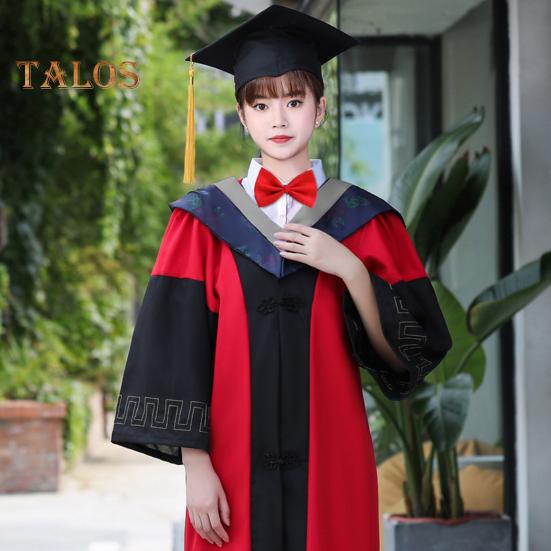 Graduation Cap And Gown Set Class of 2025 Graduate Uniform Academic Doctor Robe with Tassel for High School College Bachelor