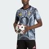 adidas Juventus FW25 5/26 Предматчевая быстросохнущая футболка с принтом, с коротким рукавом для тренировок, мужские топы KA6785
