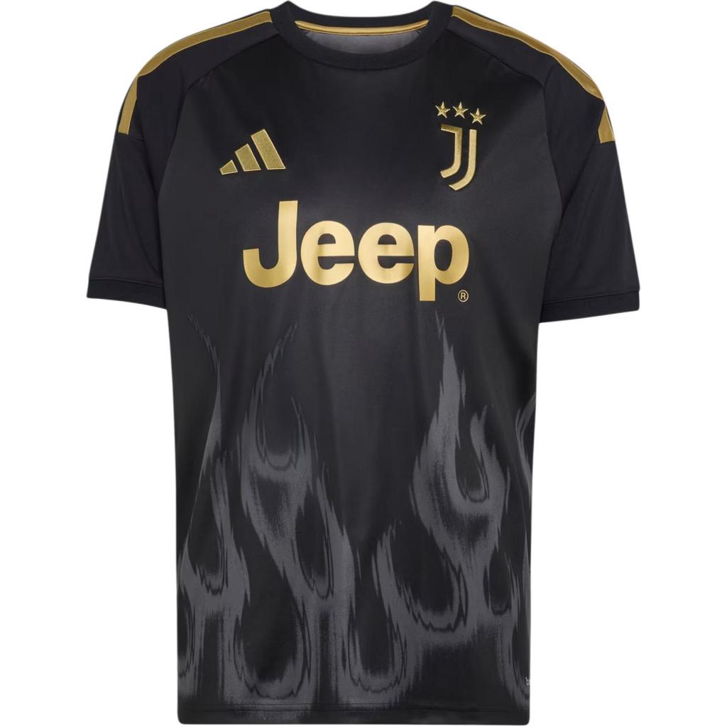 Мужские футбольные джерси Adidas Juventus Мужские Черные С Круглым Вырезом Умеренные