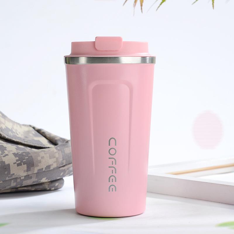 380/510 мл стакан из нержавеющей стали с вакуумной изоляцией, дорожная кружка для кофе, защита от разливов с крышкой, кофейная чашка для сохранения горячего/ледяного кофе, чая