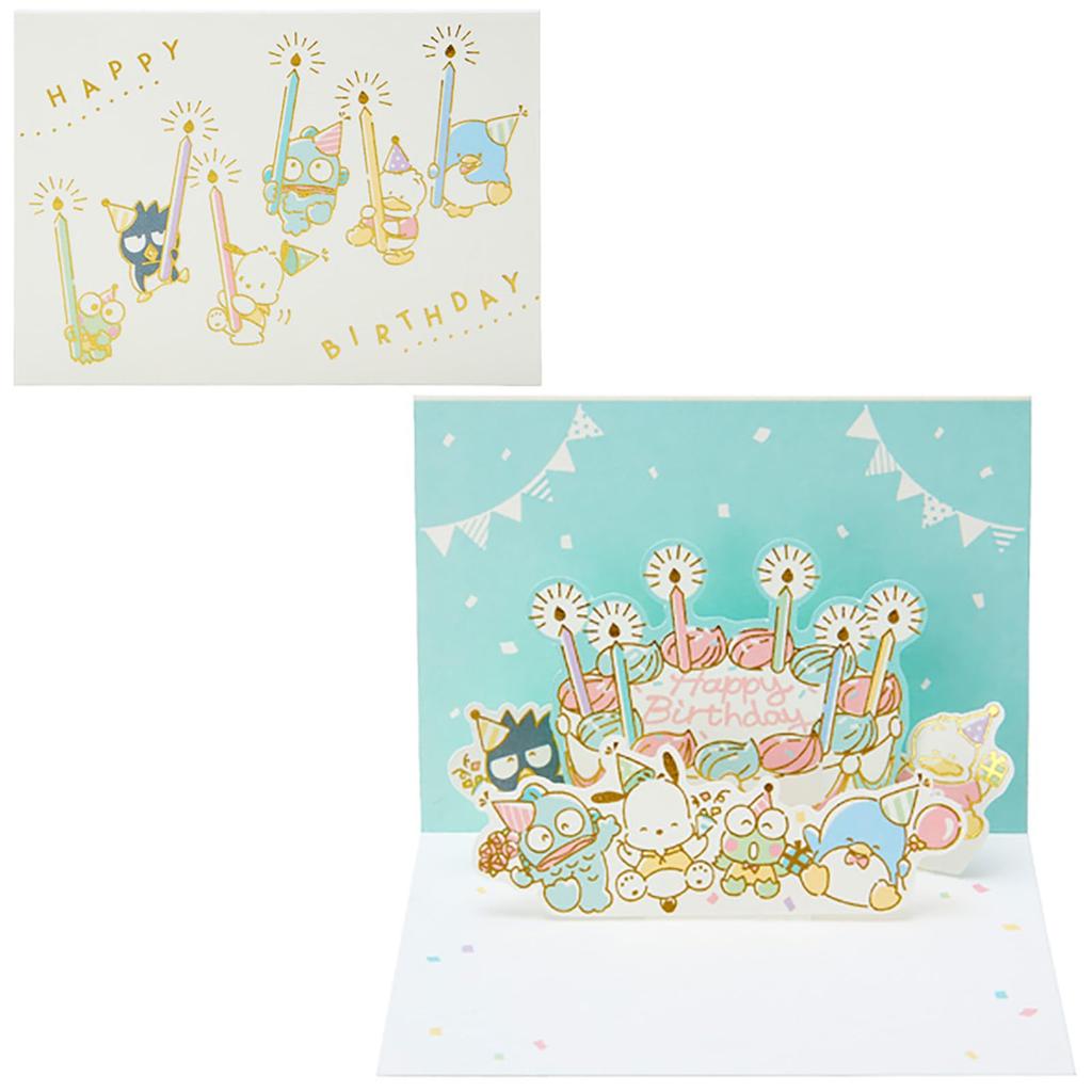 Открытка на день рождения Sanrio С днем рождения, торт, окружающая поздравительная открытка Возможна отправка за границу SANRIO 609439 BD219-3